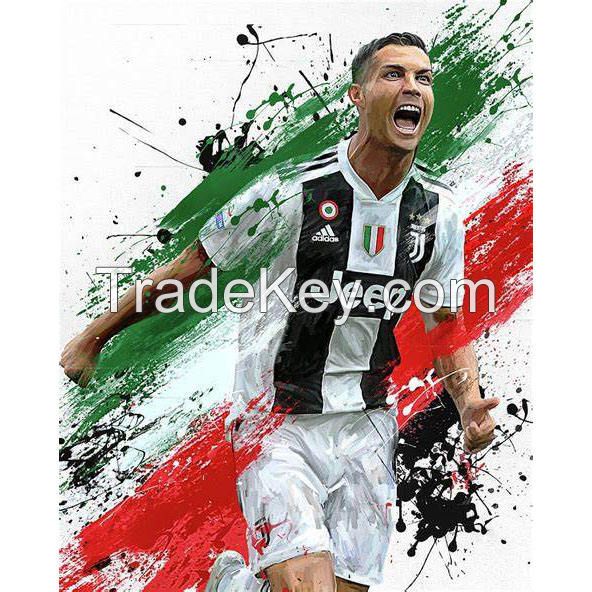 Football World Cup 2022 Qatar Poster Canvas Painting Prints Posters Cuadros Wall Art Ronaldo Painting For Home Decor