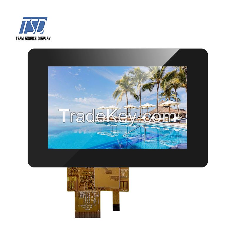 5.0 Inch 800x480 Resolution ILI5480 IC 500nits TFT LCD Display Screen With TTL Interface