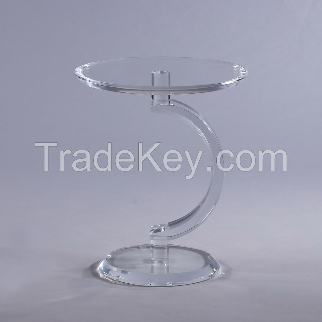 clear acrylic side table end table lamp table