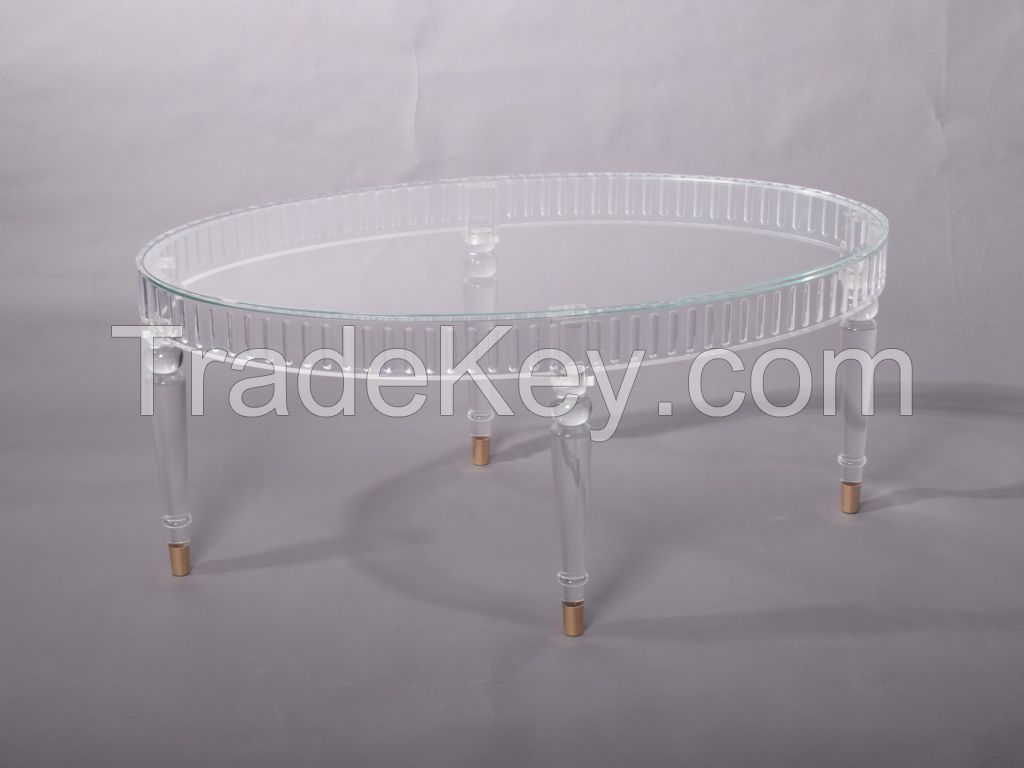 clear acrylic coffee table