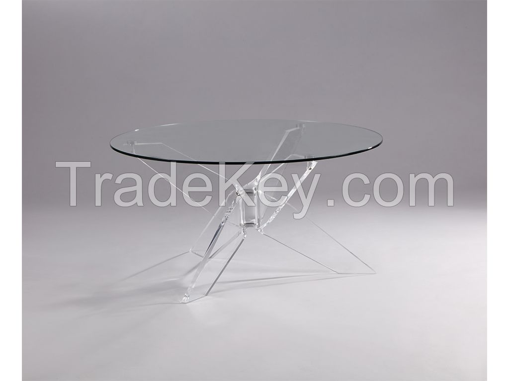 clear acrylic coffee table