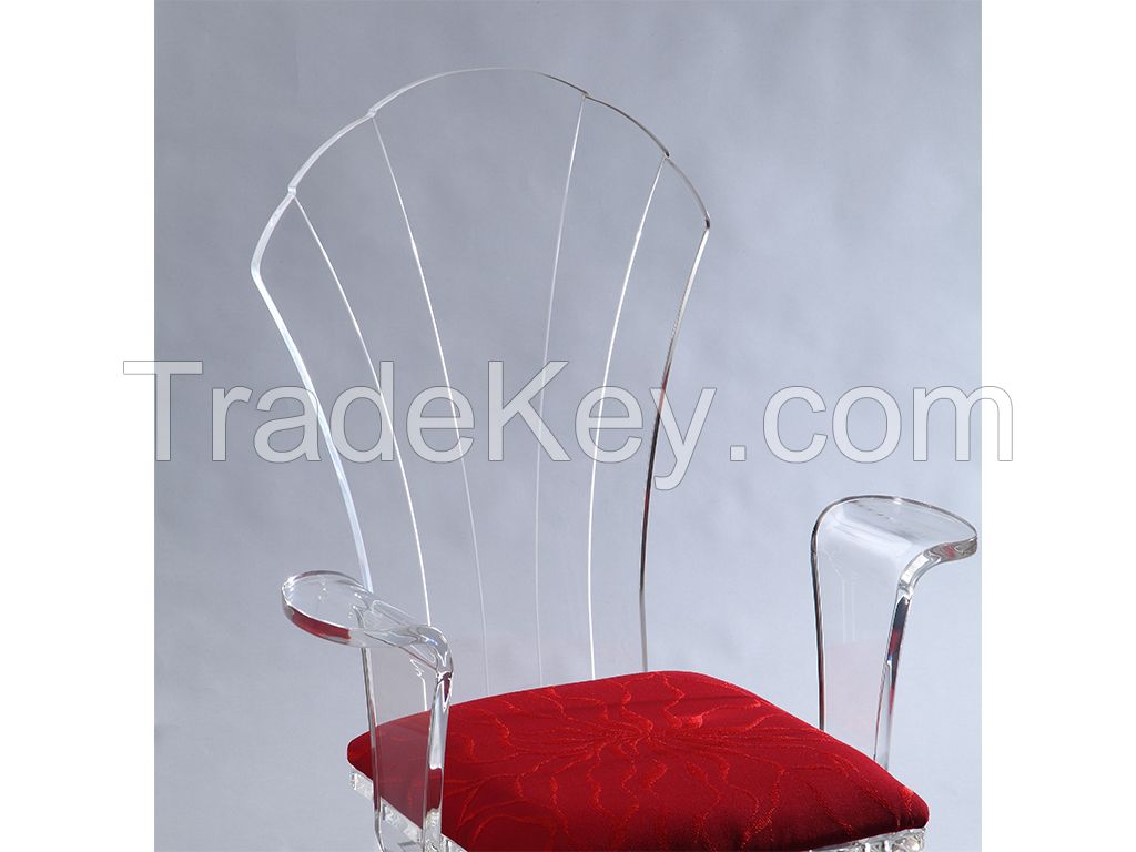 acrylic dining chair arm chair