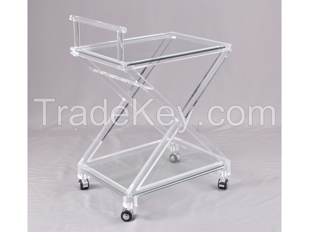 acrylic bar cart serving cart serving trolley