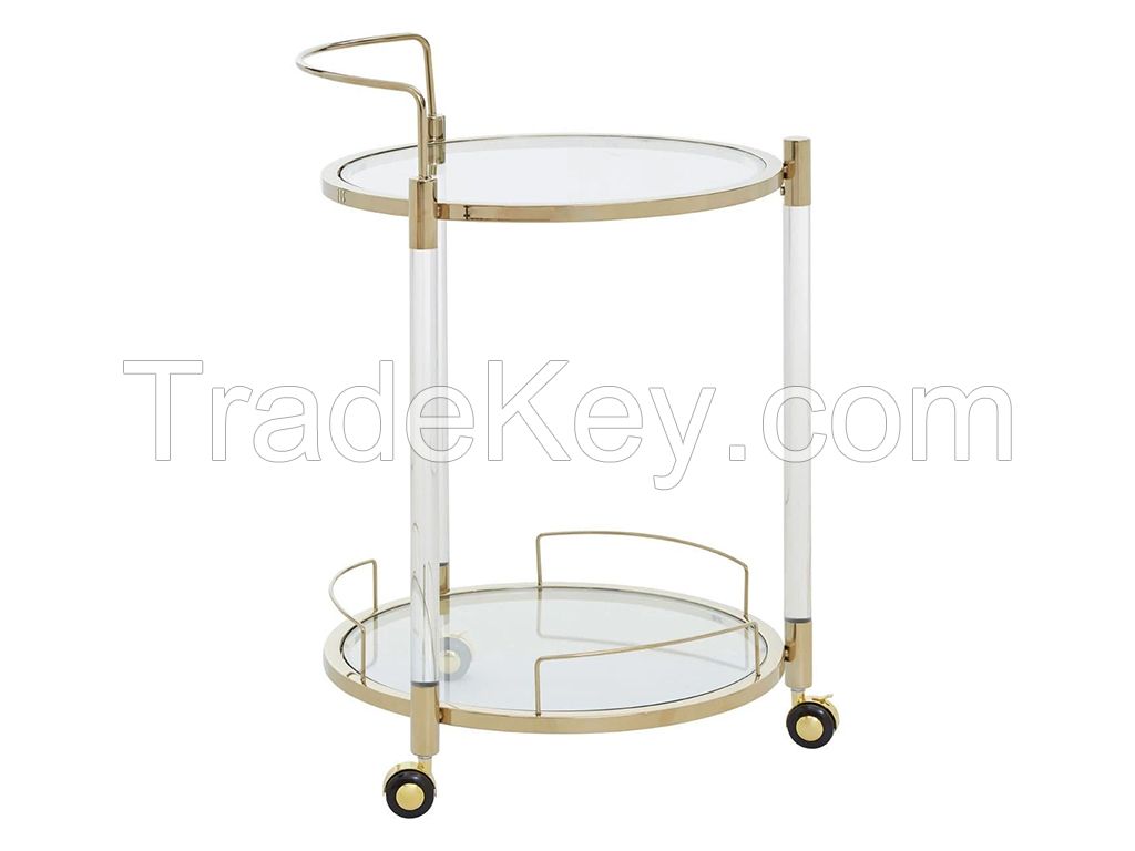 acrylic bar cart serving cart serving trolley