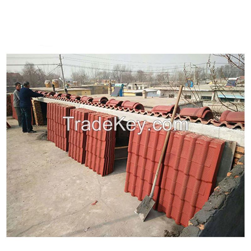 Automatic concrete corrugated roof tile making equipment with sand cement materials