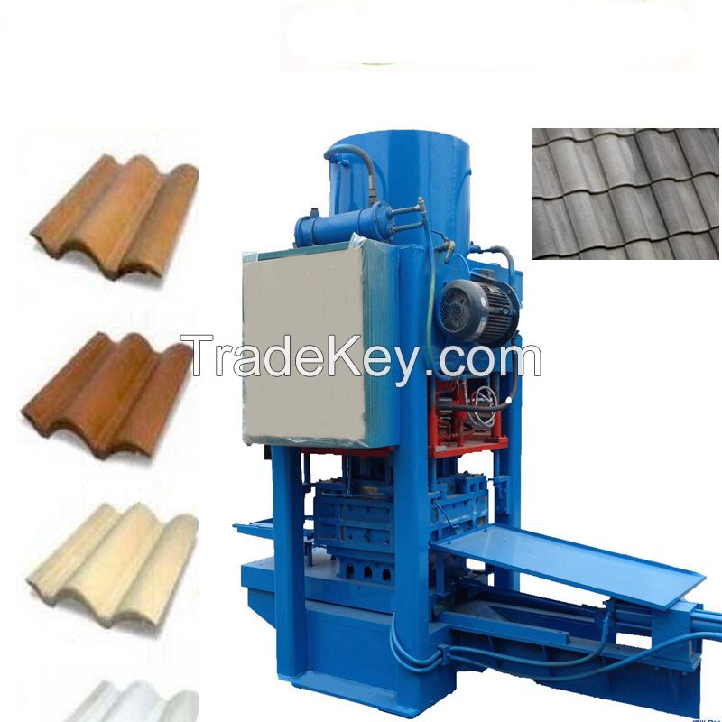 Small Colored concrete cement roof tile production machine