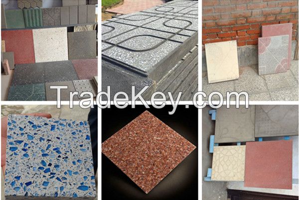 High speed cement plaza tiles making machine for outdoor floor