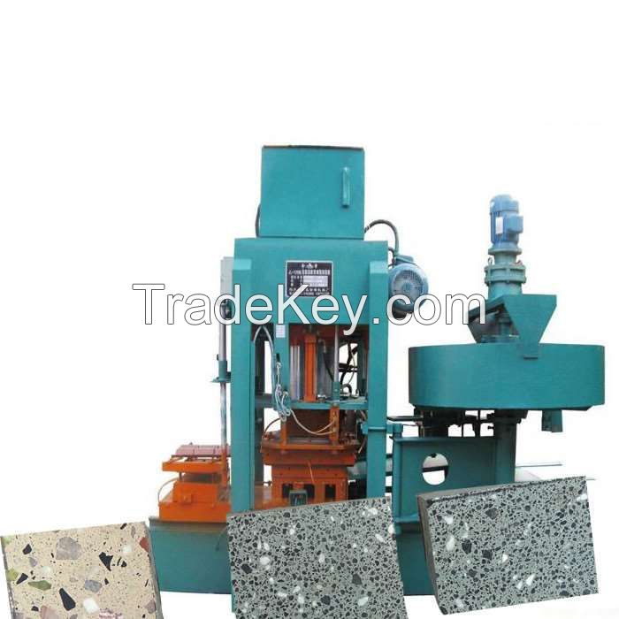 Adjustable thickness automatic terrazzo tile manufacturing and polishing machine