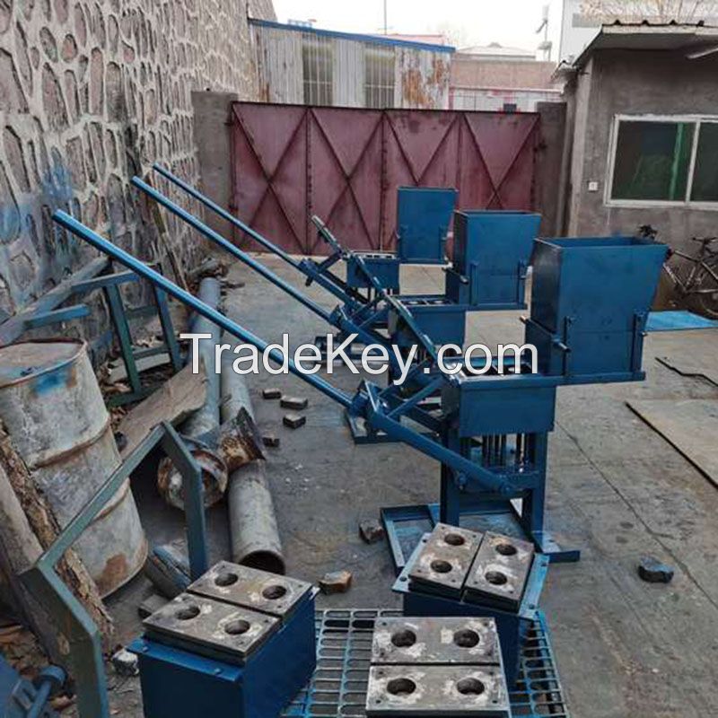 Small manual soil interlocking brick making machine