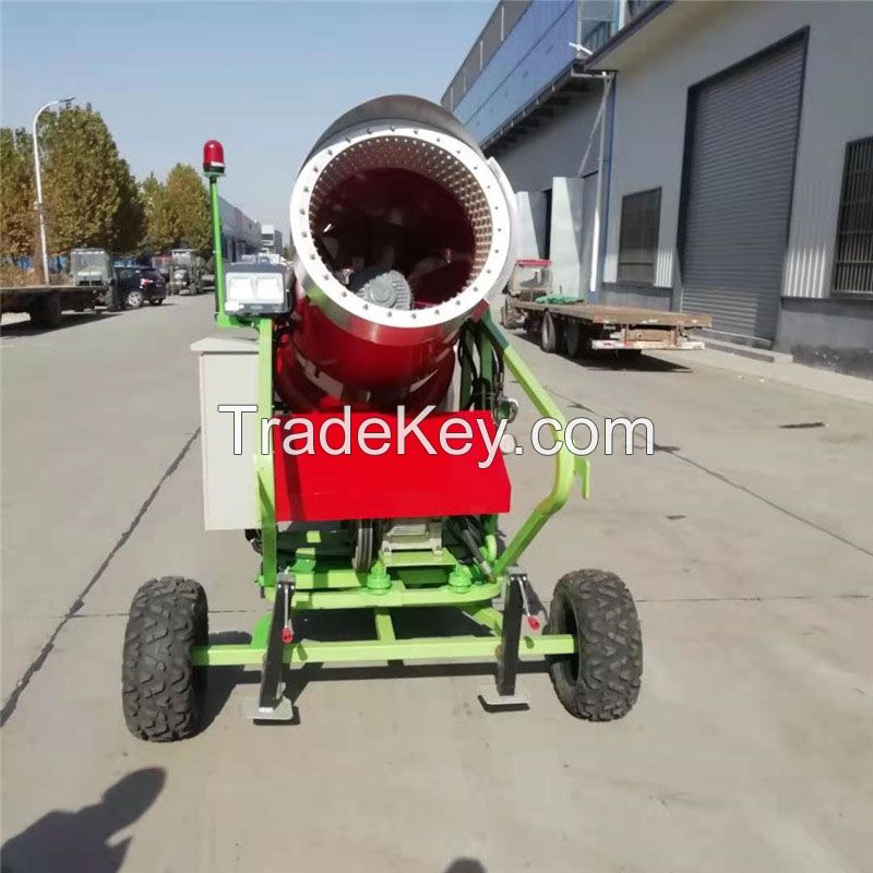 winter ski resort artificial snow making equipment