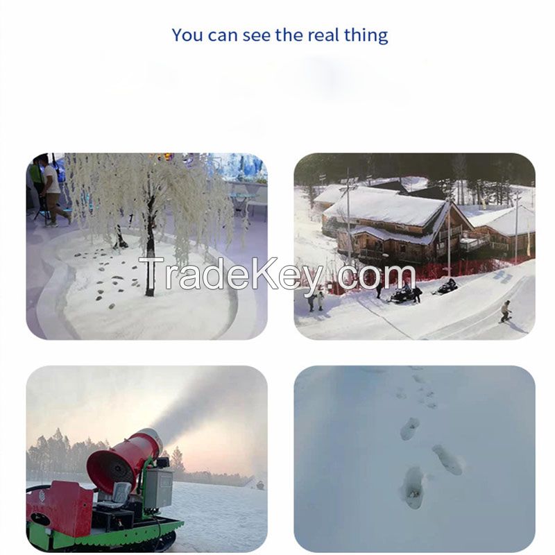 winter ski resort artificial snow making equipment