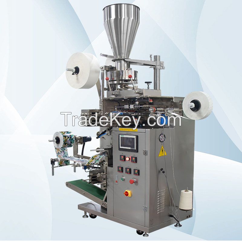 Tea bag packing machine with envople thread for small business
