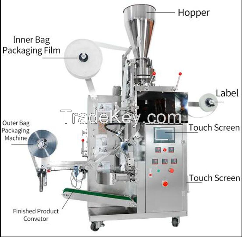 Lotus Qingwen tea non-woven packaging machine for herbal tea health tea herbal root type and other small granules