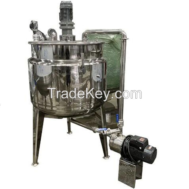 Hot Sell 300l Factory Price Mixing Tank Hand Wash Liquid Soap Small Line Soap Making Saponification Machinery