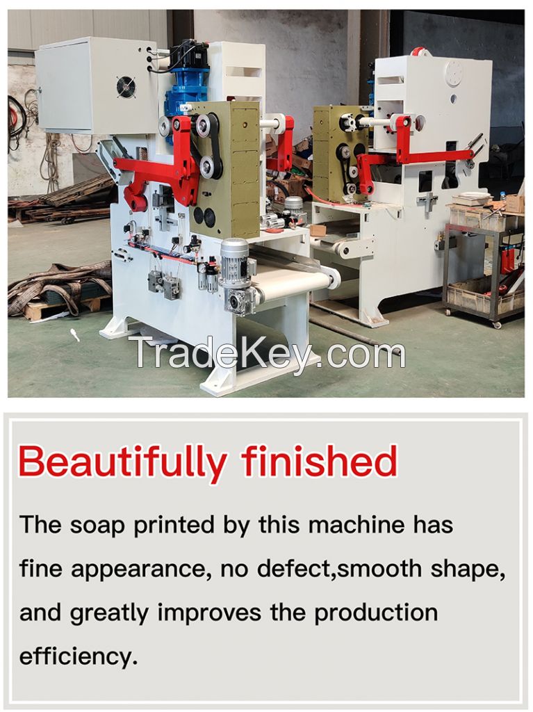 automatic 3 chamber toilet soap molding stamping machine printer 1000kg oval toilet soap pressing production