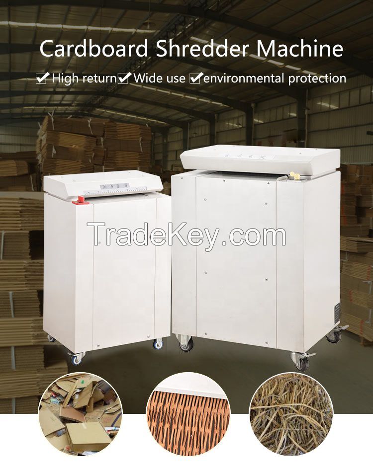 Industrial cardboard box shredder carton recycling machine for packaging filling