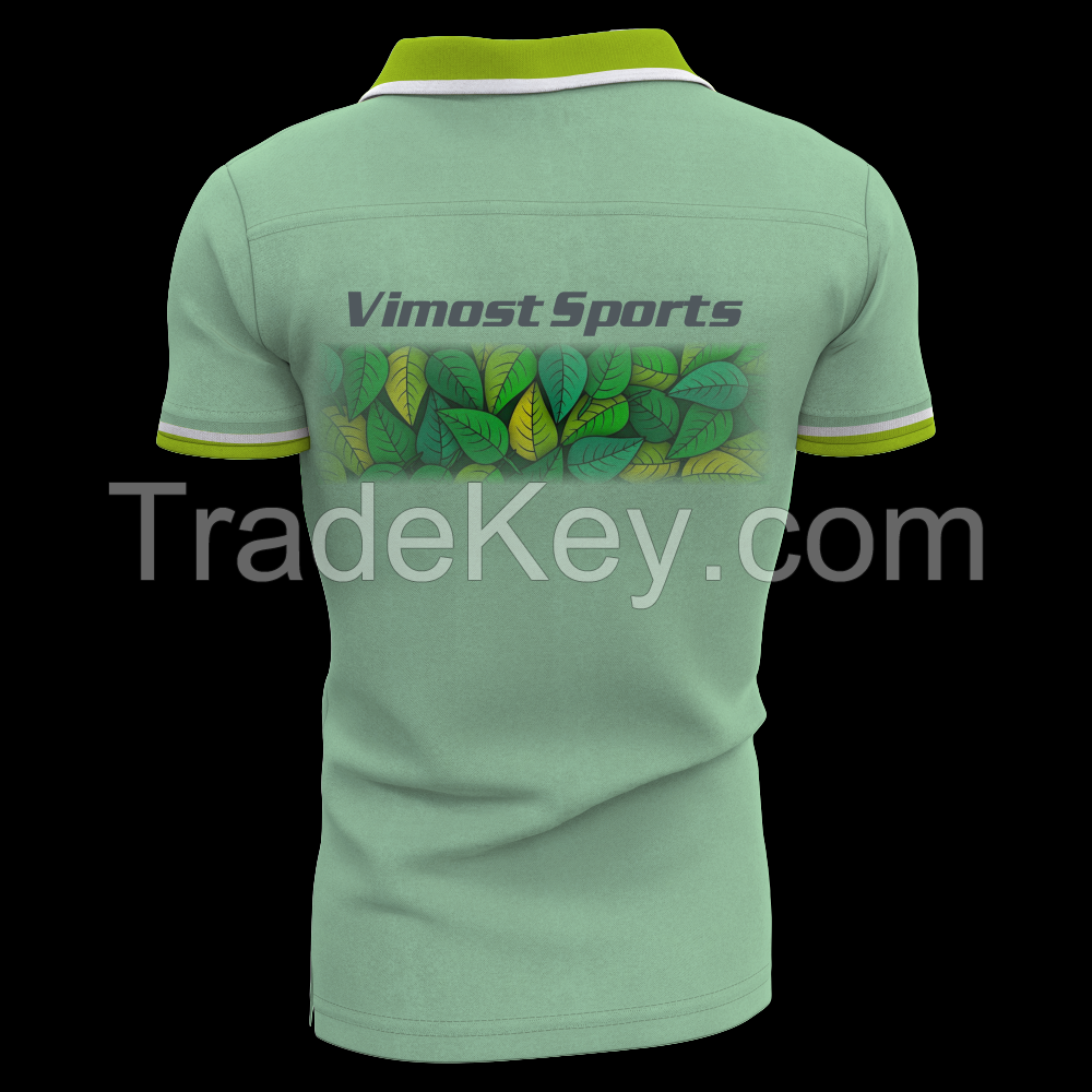 Women's Custom Sublimation Polo Shirt with 100% Polyester