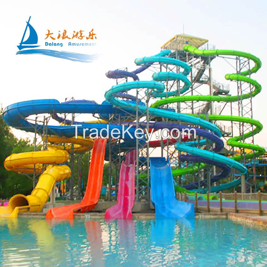 Dalang Factory Mini Fiberglass Children Water Aqua Park Slide