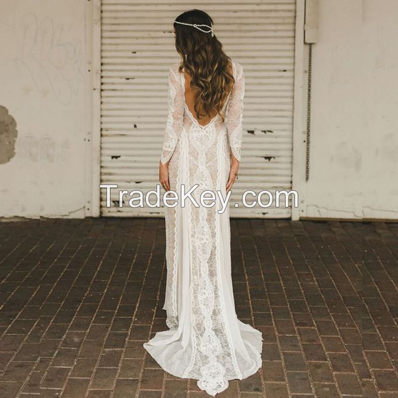 Elegant Princess Lace Wedding Dress 2022 Applique Bridal Gowns