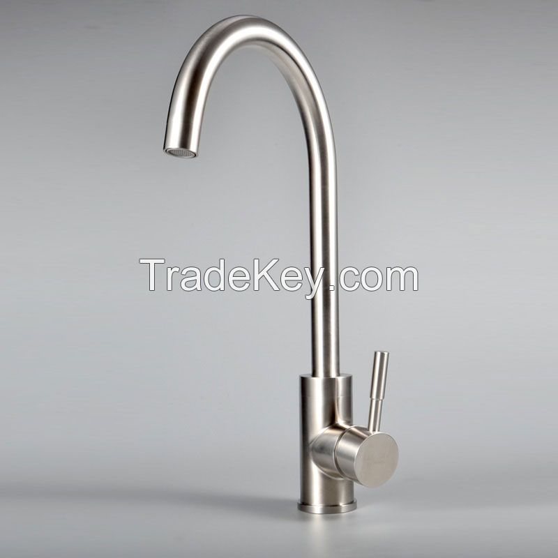 304 Stinless Steel Faucet Single Pull out Down Kitchen Sink Faucet