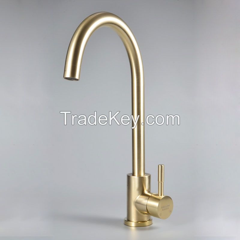 304 Stinless Steel Faucet Single Pull out Down Kitchen Sink Faucet