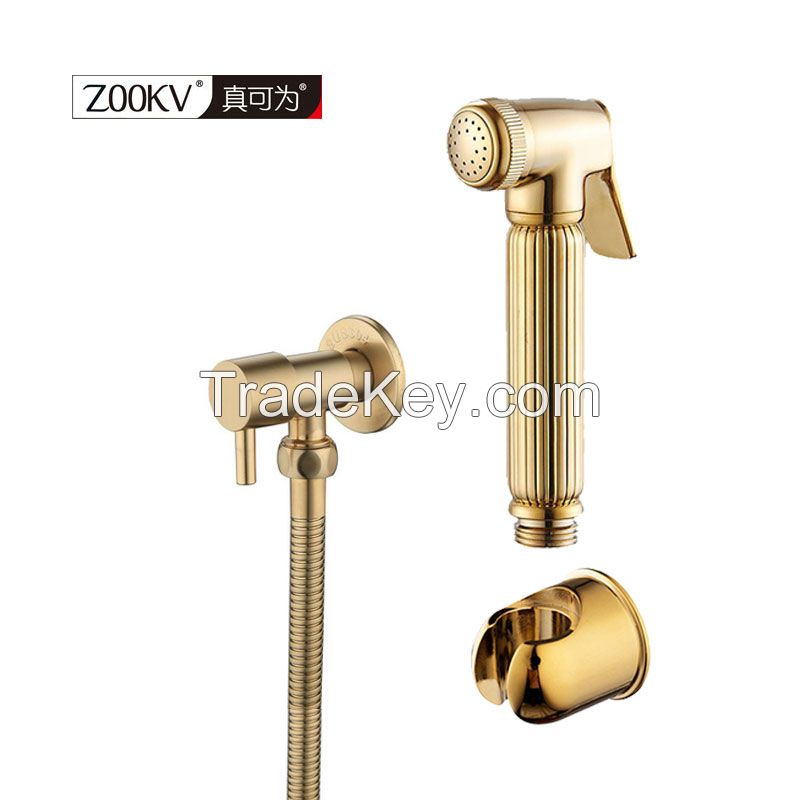 Brass Chrome/Black/Gold Handheld toilet bidet spray shower set kit