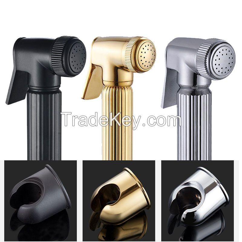 Brass Chrome/Black/Gold Handheld toilet bidet spray shower set kit