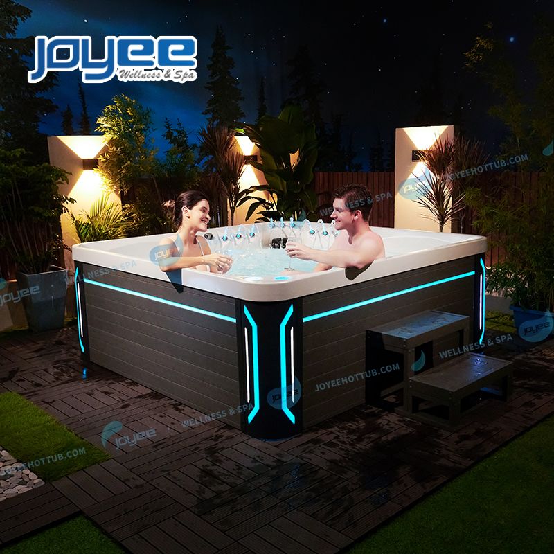 JOYEE 5 persons waterfall outdoor spa hot tub