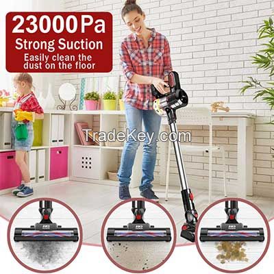 Digital display cordless vacuum cleaner with strong suction power