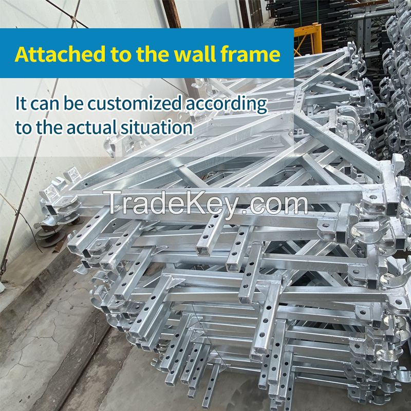 Building construction elevator guide rail attached wall rack