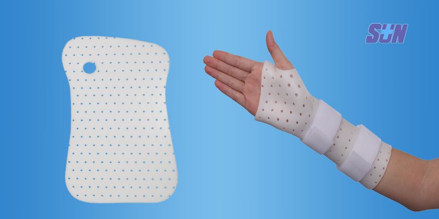 Quality Orthopedic Fixation Rehabilitation Thermoplastic Splints - Thumb Hole Wrist Cock-up