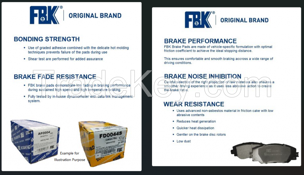 FBK Brake Pad FD35033  for OE 22737859 -CHEVROLET