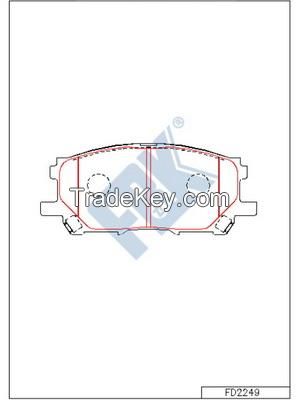 FBK Brake Pad FD2249  for OE 0446548100 - LEXUS R330 TOYOTA HARRIER