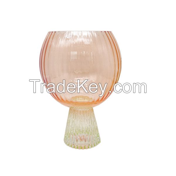 Colorful Vertical Stripe Glass Cups Set