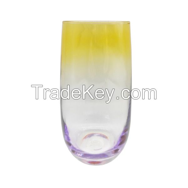 Modern Colored High Quality Sprayed Color Drinking Glasses