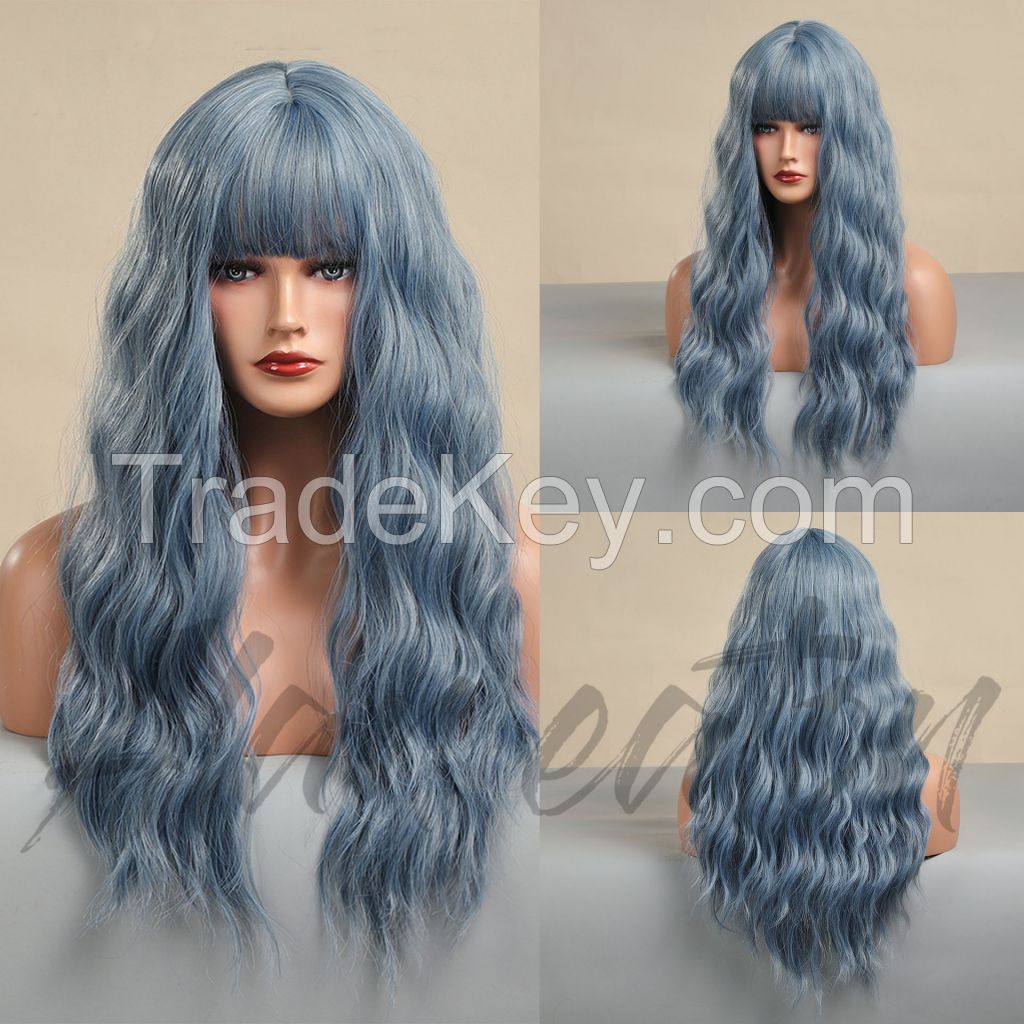 Long Curl Hair Wig Cap , Wig Headgear Cosplay Wig With Lace elastic inner mesh