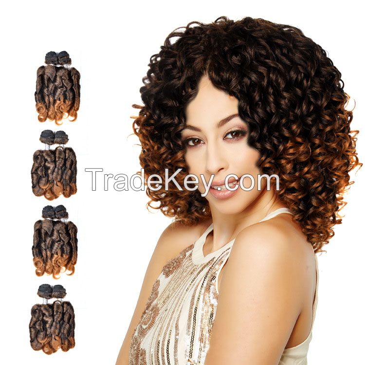 Chemical fiber high temperature silk hair piece wig 4pcs/bag