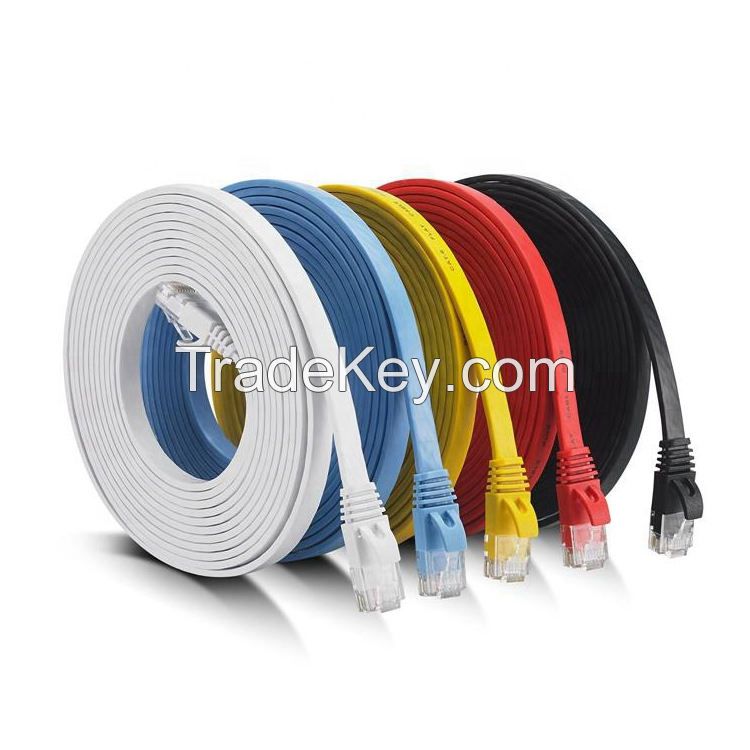 Cat 6 UTP Lan Cable Flat Wire Internet Cables With RJ45 Connector