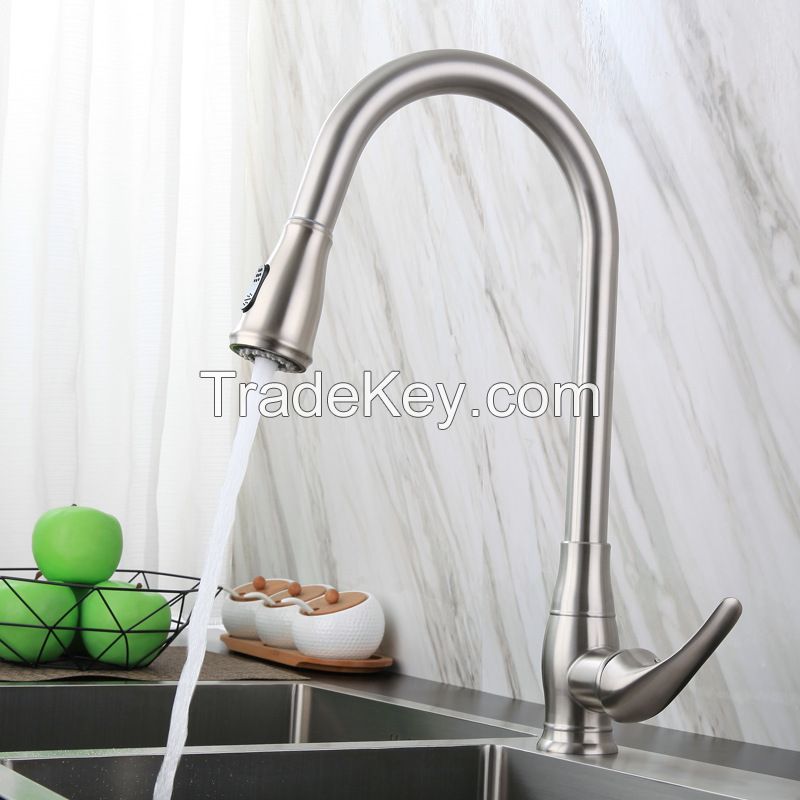 Hot and Cold Water Sink Mixer SUS 304 Pull Down Kitchen Mixer