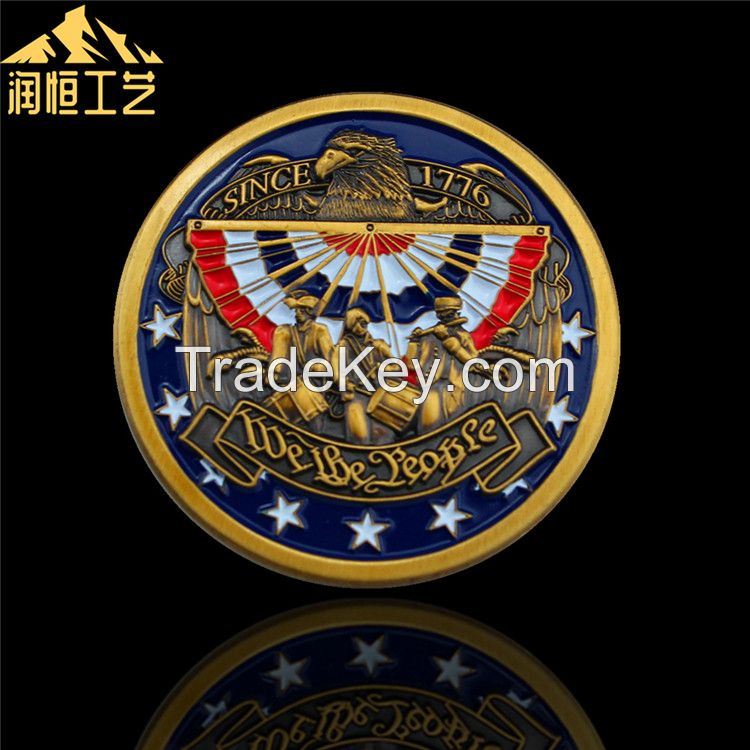 Customized metal commemorative coins Commemorative anniversary activities Tourism gifts Commemorative chapter customized