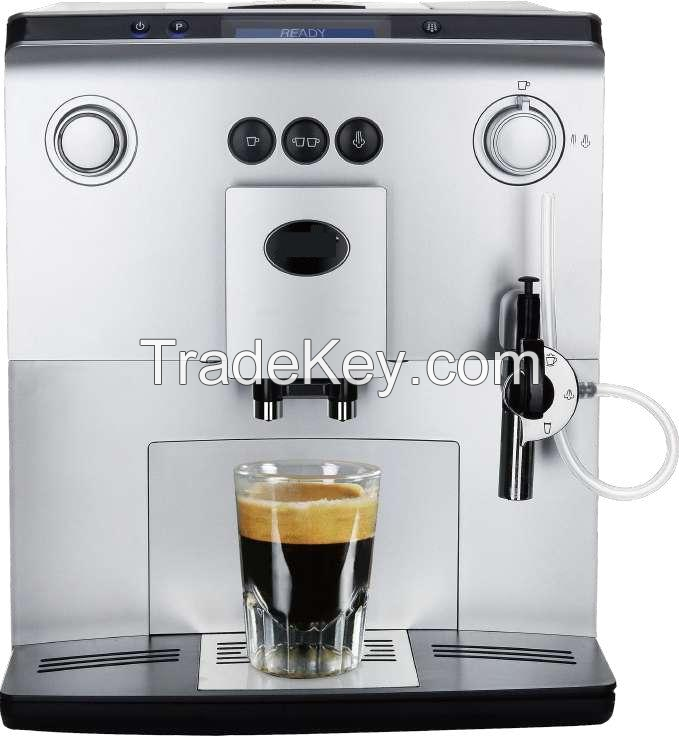 Automatic coffee maker with grinder