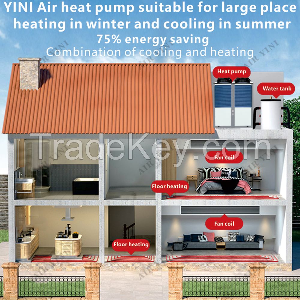 Factory Hot Selling Heating and cooling heat pump EVI Air to Water Heat Pumps Air Source Heat Pump for House Heating Cooling Hot Water OEM