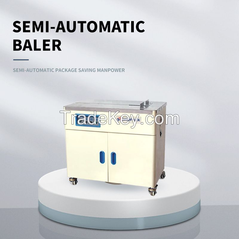 Bropack Semi Automatic High Speed Two Motors Electric Drive PP Belt Bundle Banding Box Paper Carton Strapping Machine for case