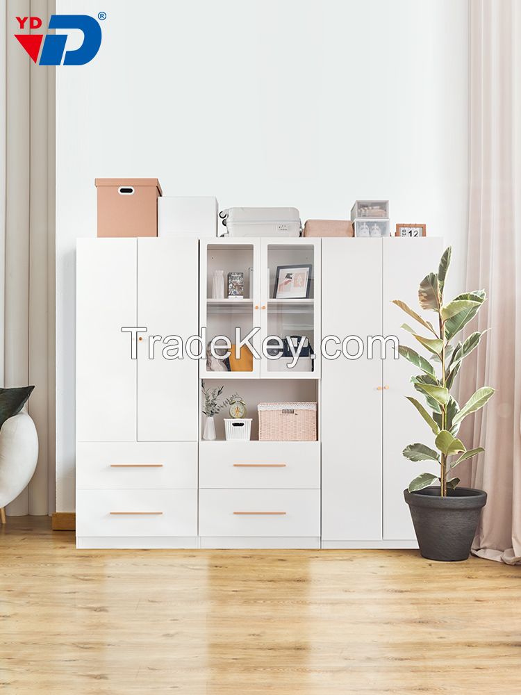 Yadan Bedroom metal closet with 2 drawers