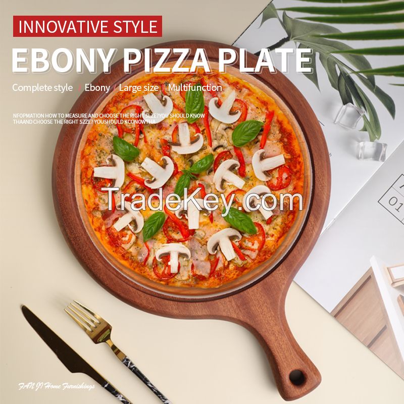 Ebony sandalwood pizza plate, shape and size can be customized/support batch ordering/ contact customer service before placing an order