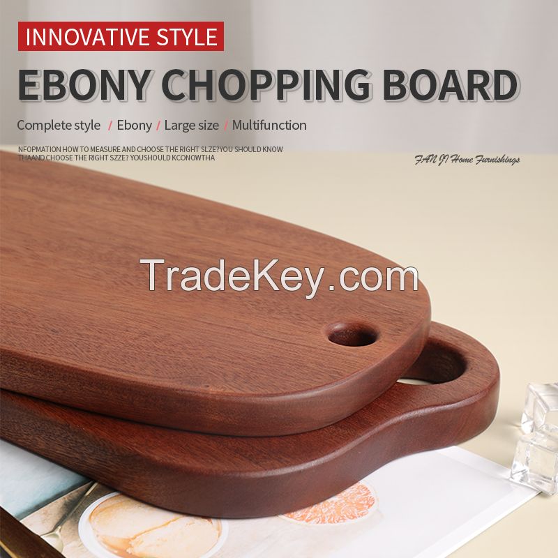 Ebony sandalwood solid wood cutting board, big hole and long, shape and size can be customized/support batch ordering/ contact customer service before placing an order