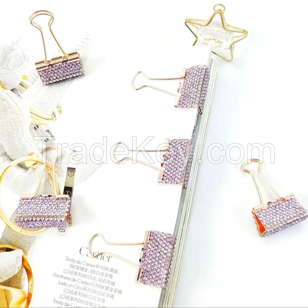 jewelry rose gold binder clips