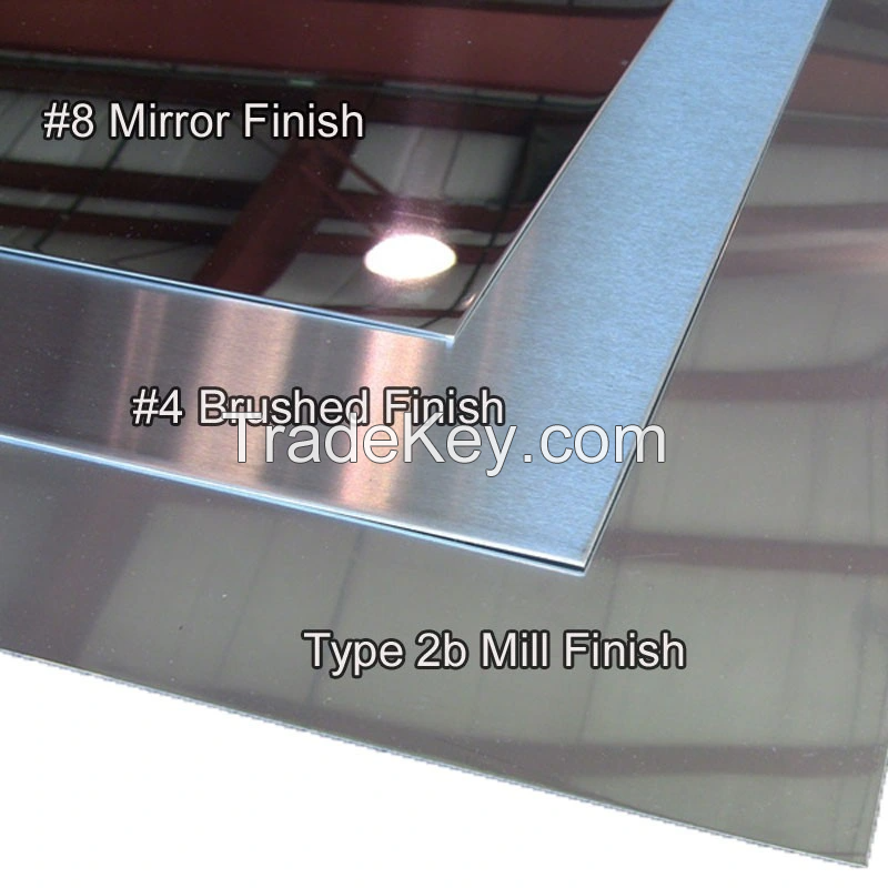 201 304 430 #8 Mirror Stainless Steel Sheet