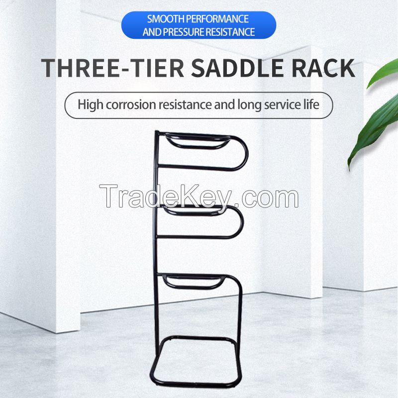 Hot sale display rack equestrian supplies horse racing seat saddle rack three-tier saddle Racks