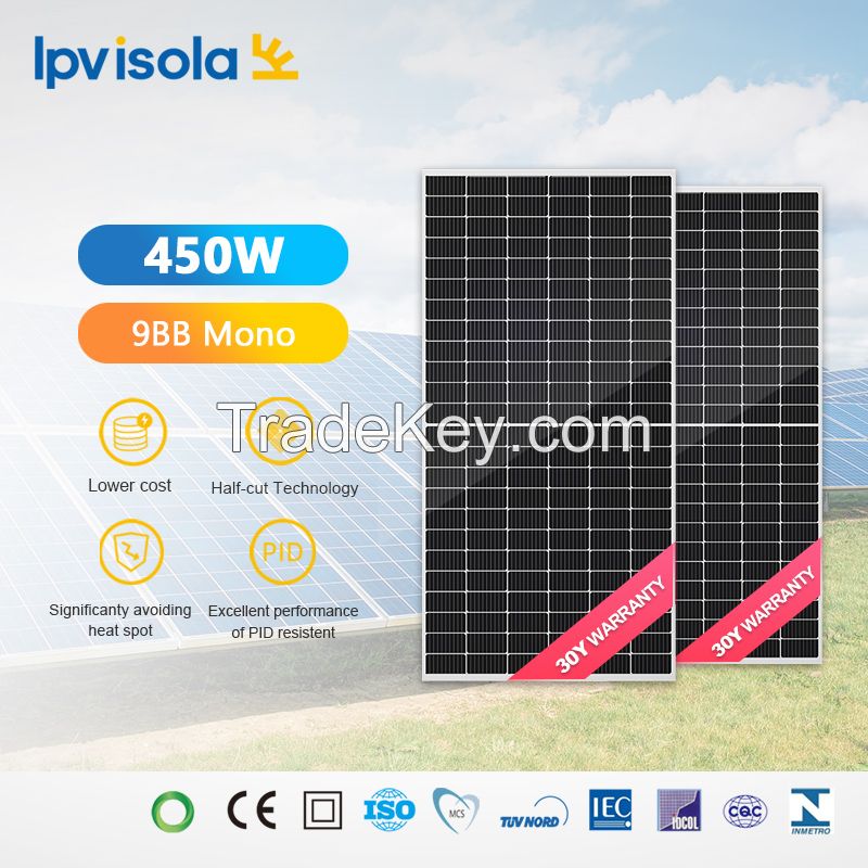 Isola 450W solar panels monocrystalline off grid system